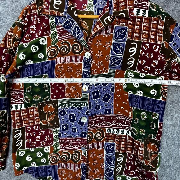 Vintage Impressions Of California Shirt Womens 8 Multi Abstract 90s Secretary - Picture 5 of 7